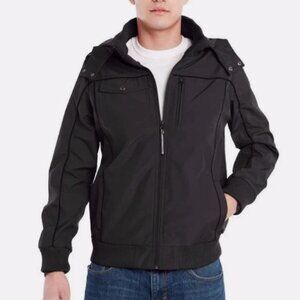 Baubax Water Resistant Bomber Black Travel Lightweight Jacket Size L